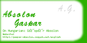 absolon gaspar business card